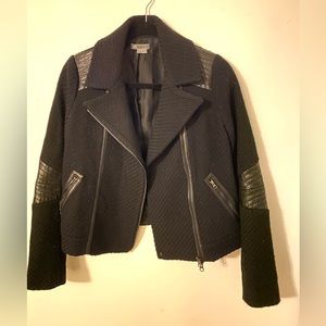 Vince Black leather & Wool Jacket